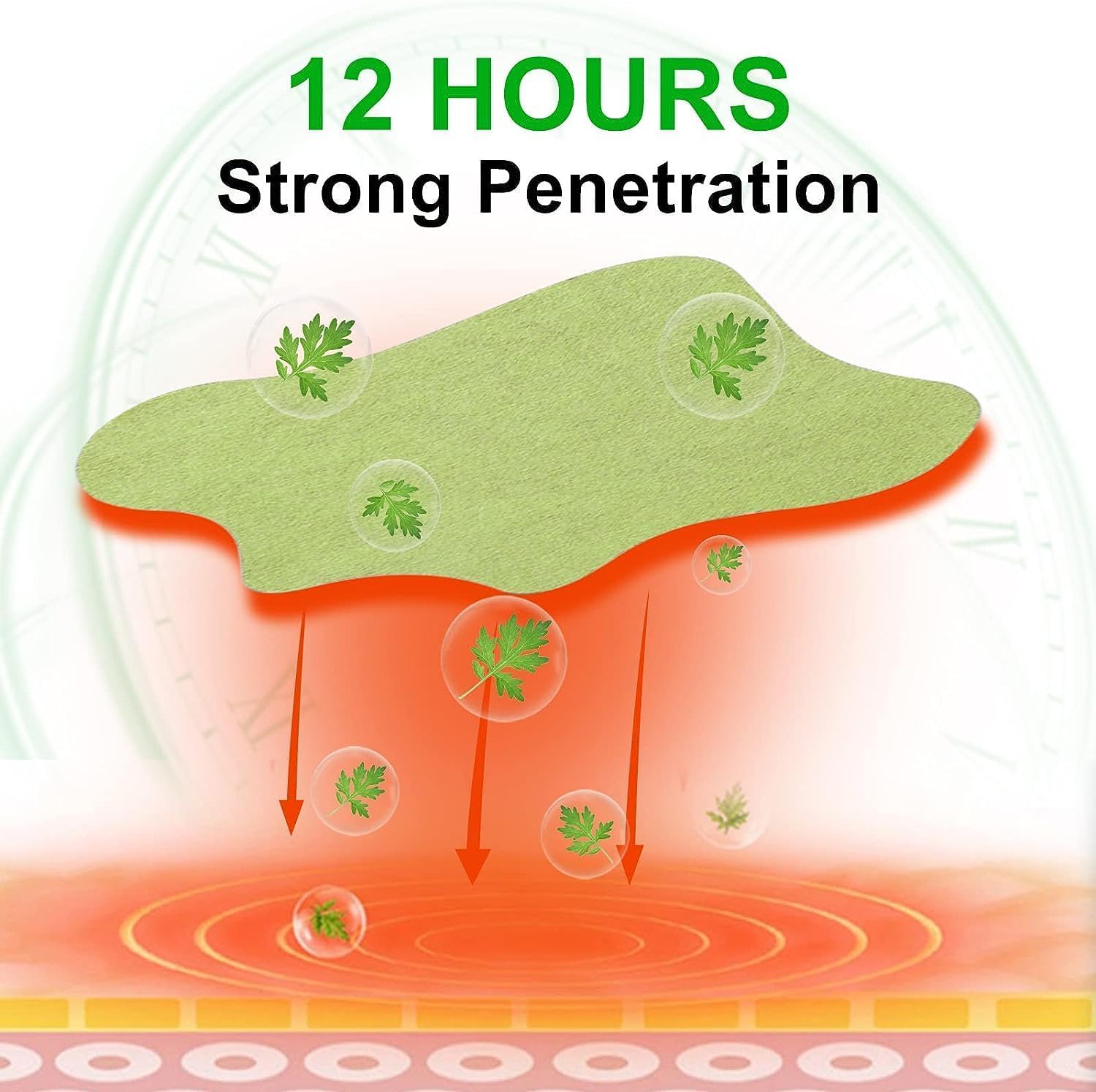 Knee Patch for Pain Relief, Pack of 10 - Wormwood leaves Dried Ginger Camphor Borneol Natural Herbal Patches, Sticker 12-Hour Relief of Joint Pains