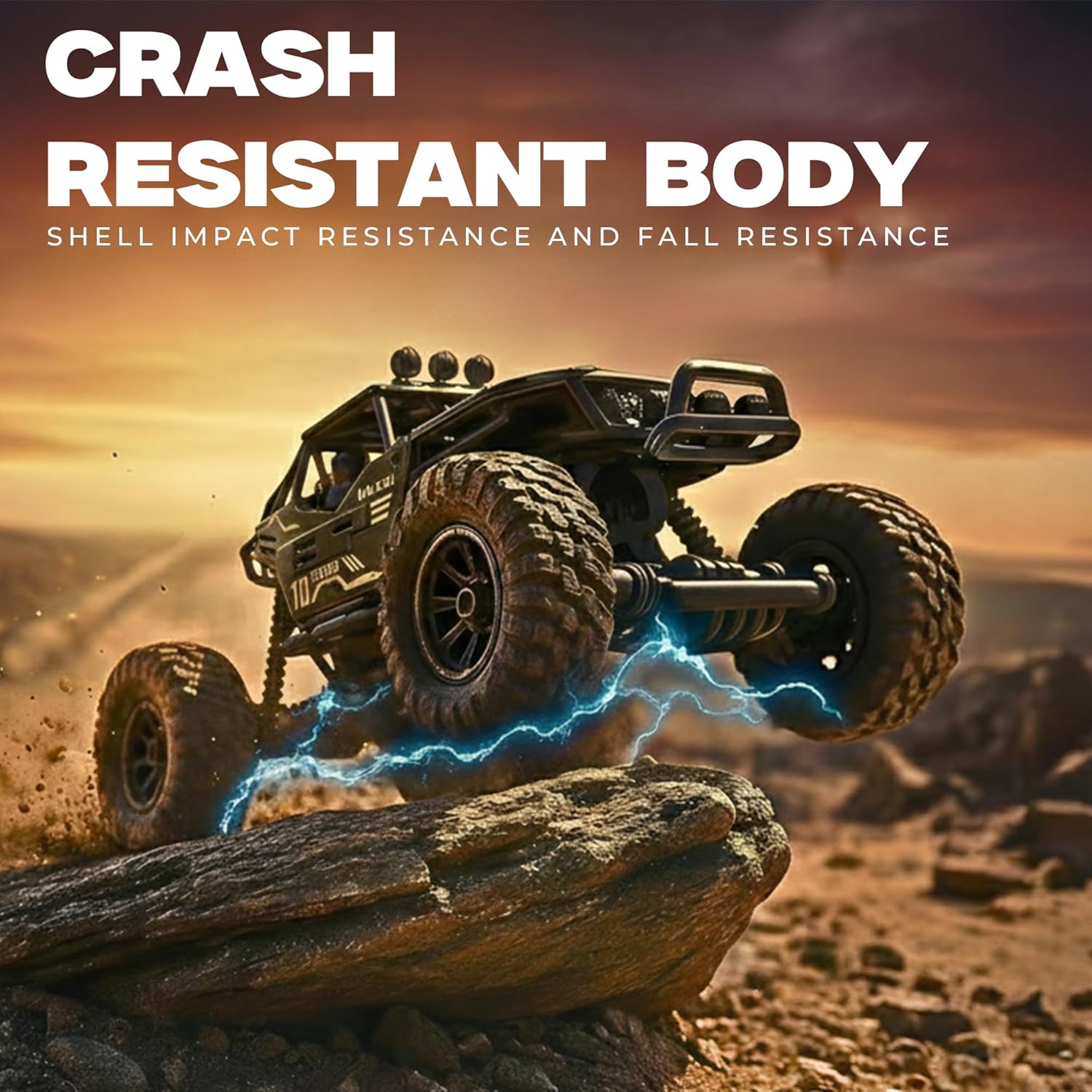 RC Rock Crawler Car 2WD | Off-Road Remote Control Monster | Smoke Effect | Auto Mode