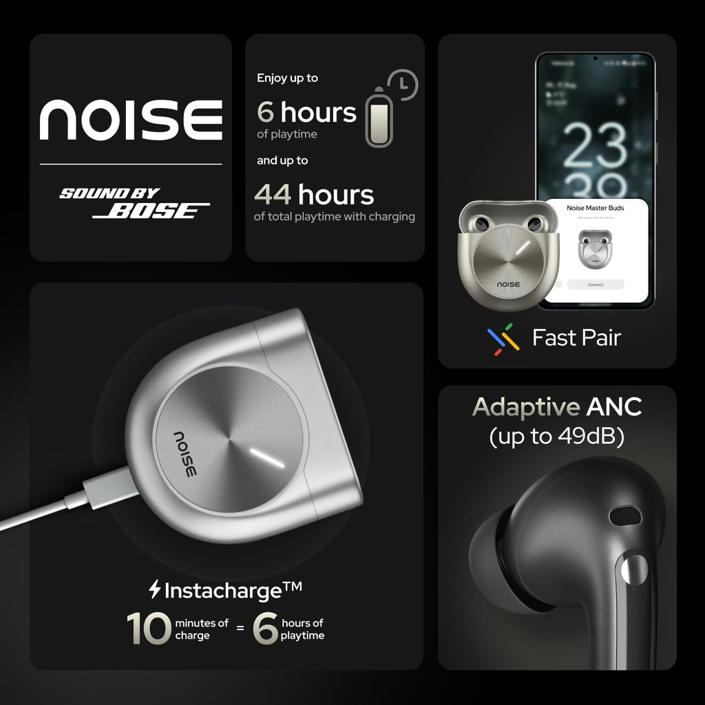 Master Buds- Sound by Bose, Up to 49dB Adaptive ANC