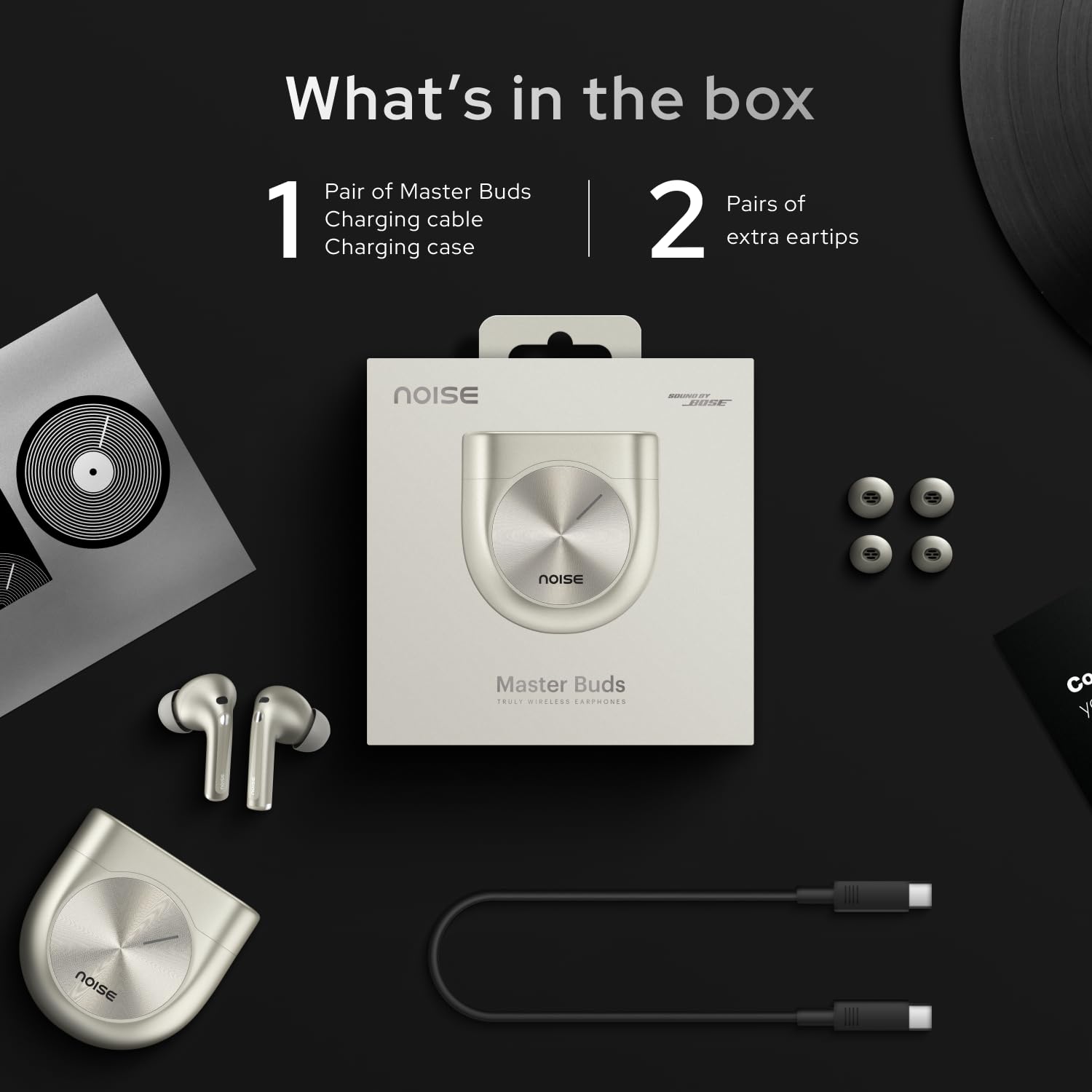 Master Buds- Limited Edition, Sound by Bose, Up to 49dB Adaptive ANC